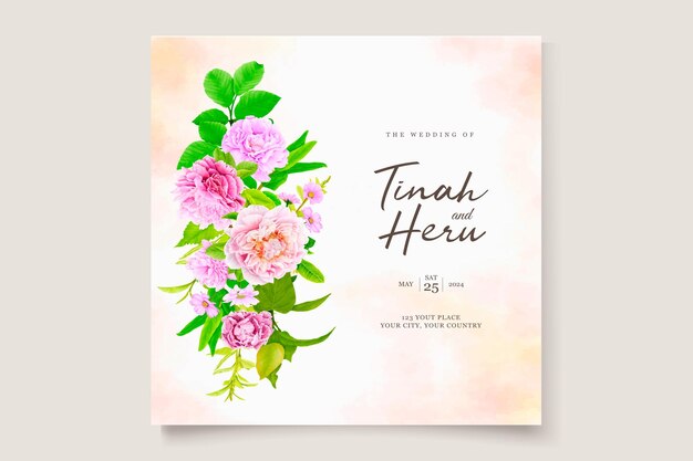 watercolor peonies background and wreath background illustration