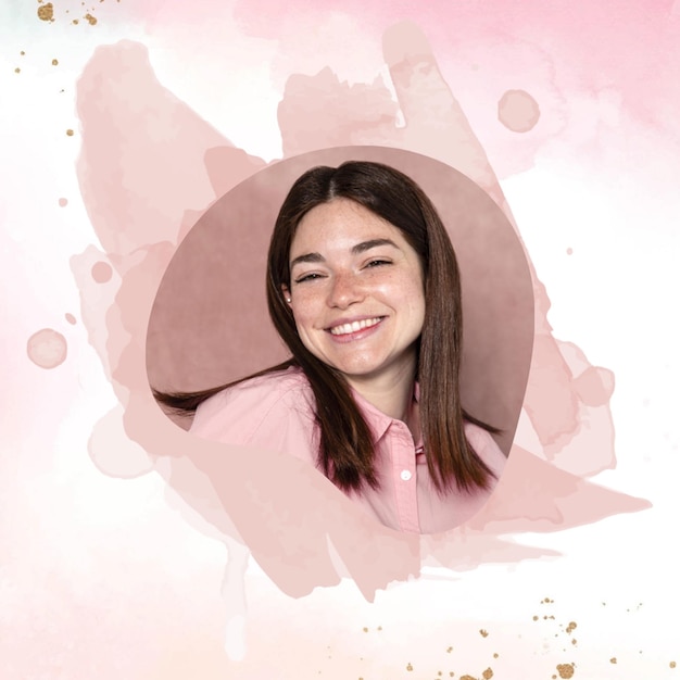 Watercolor profile picture template