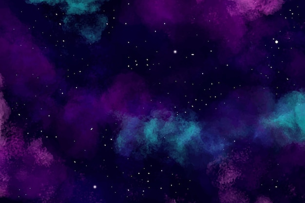 Free vector watercolor purple outer space background