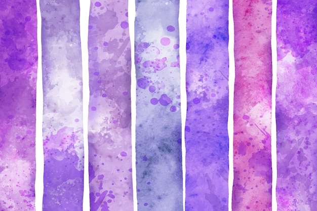 Free vector watercolor purple striped background