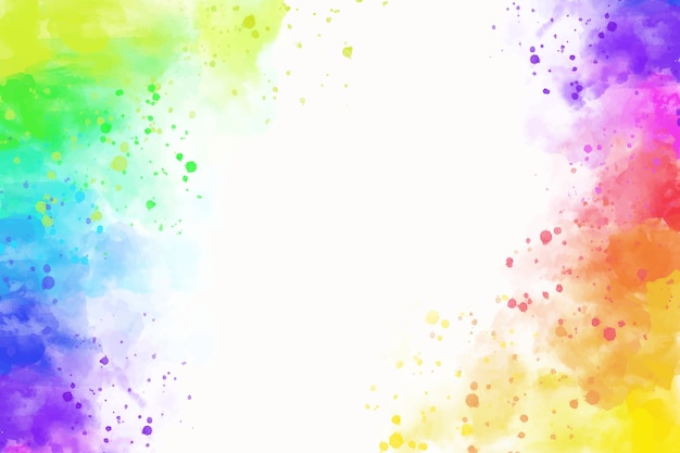 Watercolor rainbow background design