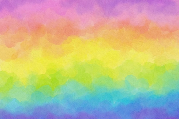 Watercolor rainbow effect background