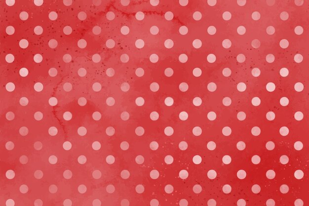 Watercolor red polka dot background