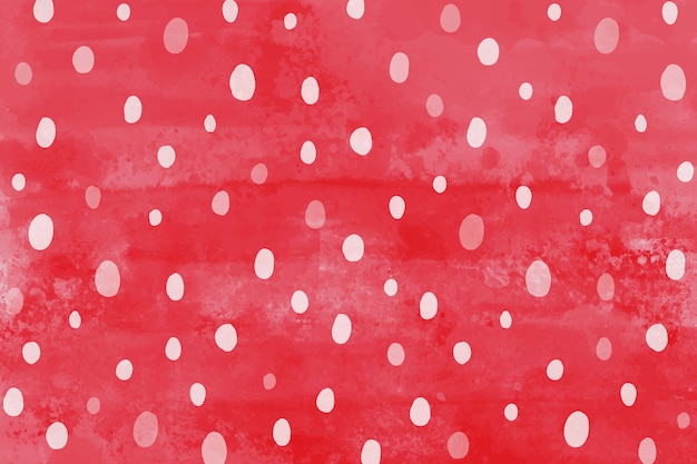 Watercolor red polka dot background