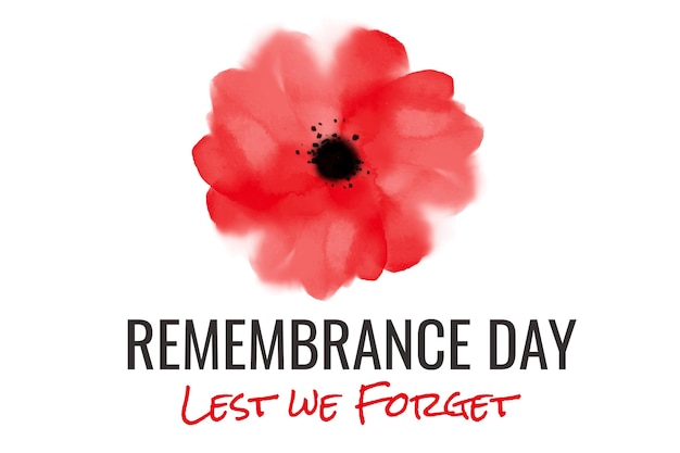 Free Vector watercolor remembrance day background