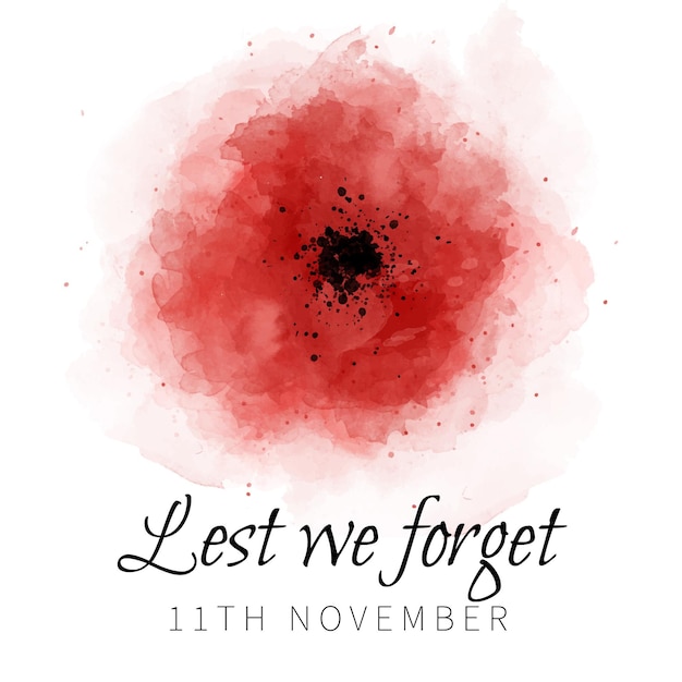 Free vector watercolor remembrance day background