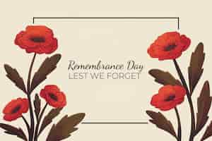 Free vector watercolor remembrance day background