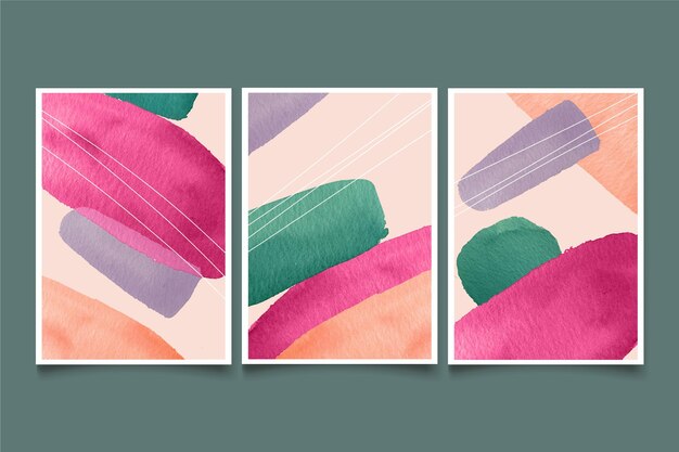 Watercolor shapes cover design