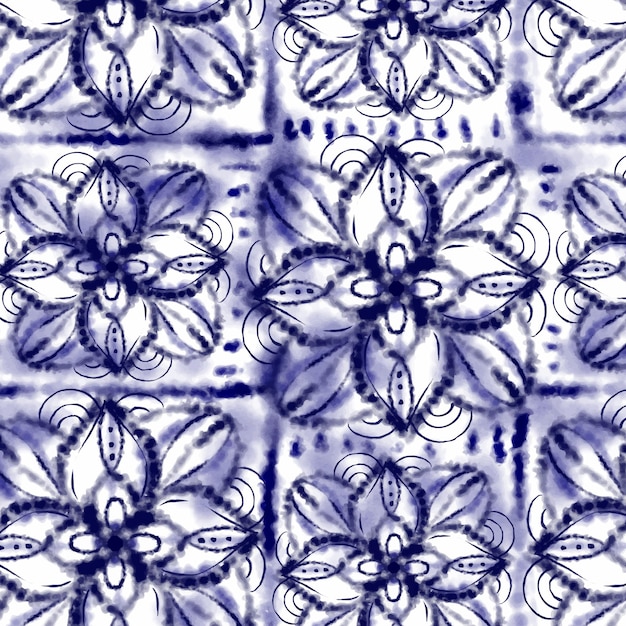 Free vector watercolor shibori pattern