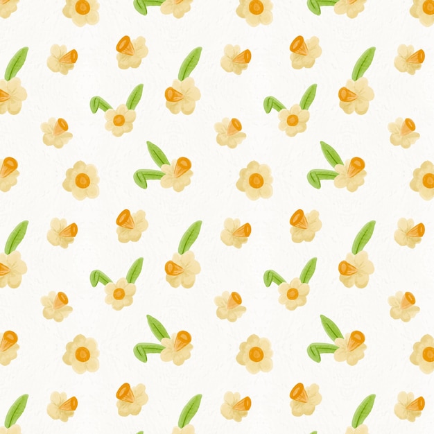 Free vector watercolor small flowers pattern design