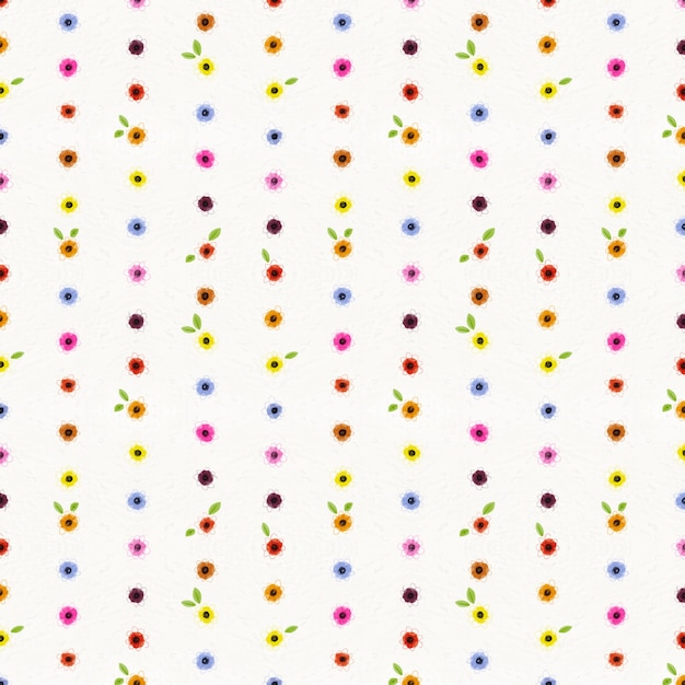 Watercolor small flowers pattern design