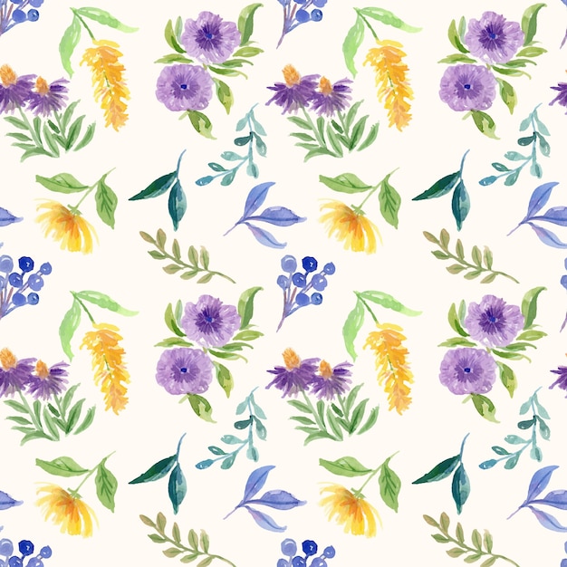 Watercolor small flowers pattern design