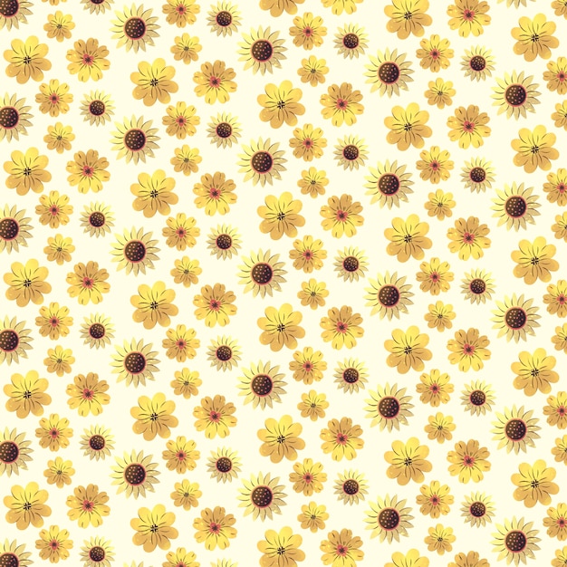 Free vector watercolor small flowers pattern