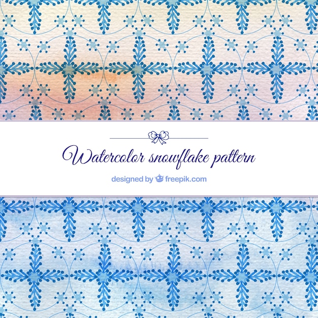 Watercolor snowflake pattern