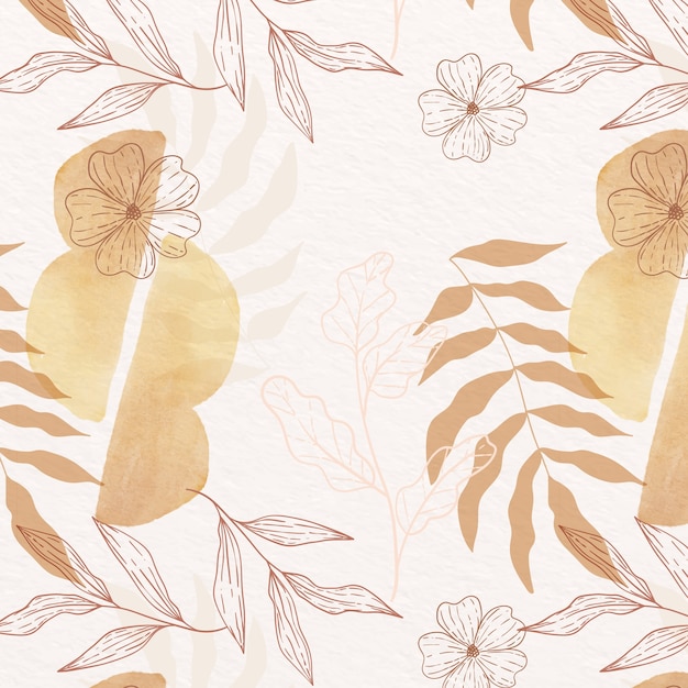 Watercolor soft earth tones pattern design