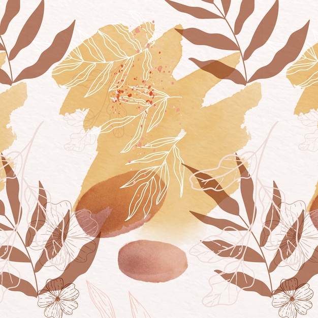 Watercolor soft earth tones pattern design