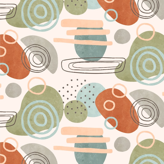 Free Vector watercolor soft earth tones pattern