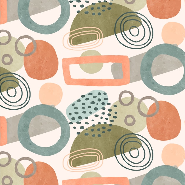 Watercolor soft earth tones pattern