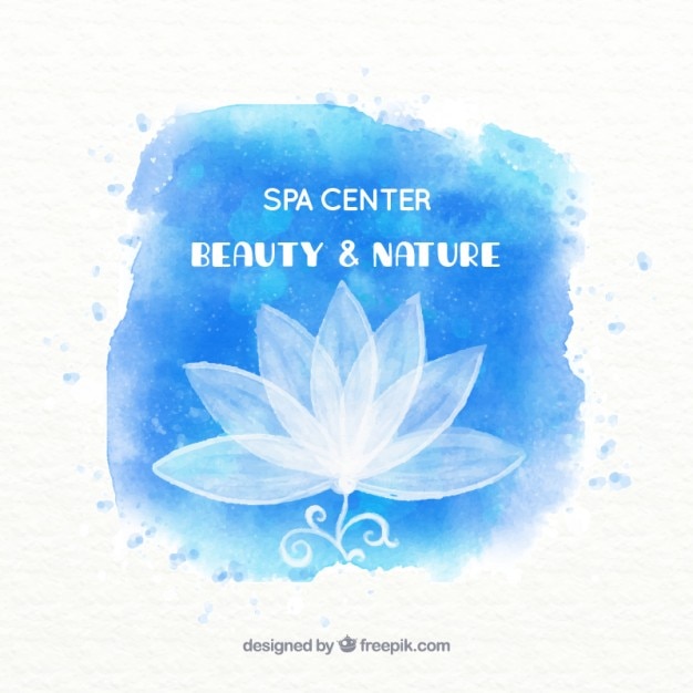 Free Vector watercolor spa center background