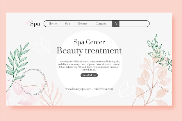 Watercolor spa landing page