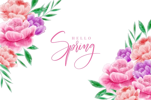 Free Vector watercolor spring background theme