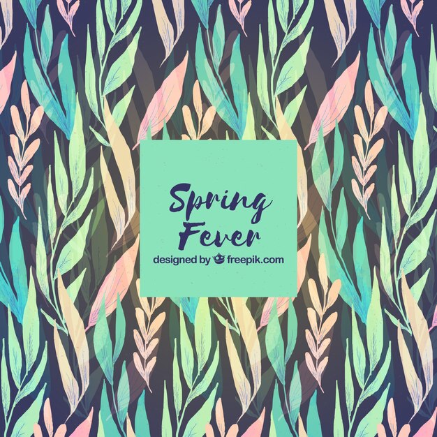 Watercolor spring background