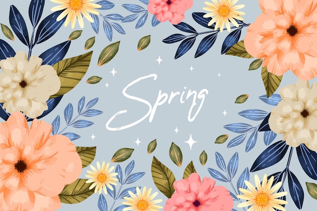 Watercolor spring background