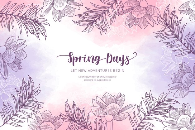 Watercolor Spring Background