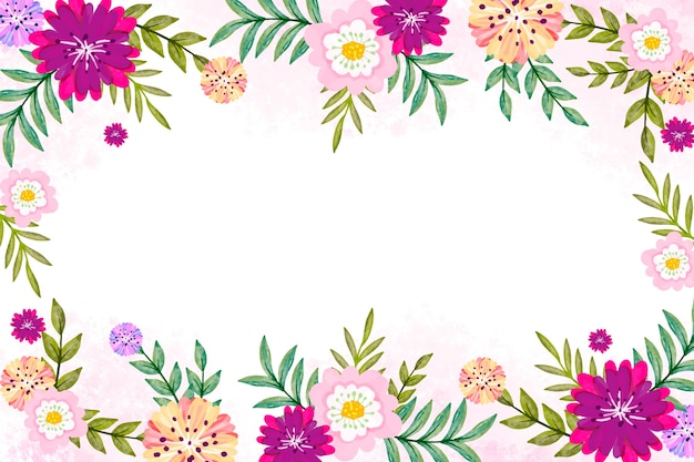 Watercolor spring design for wallpaper