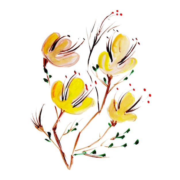 Free Vector watercolor spring floral element