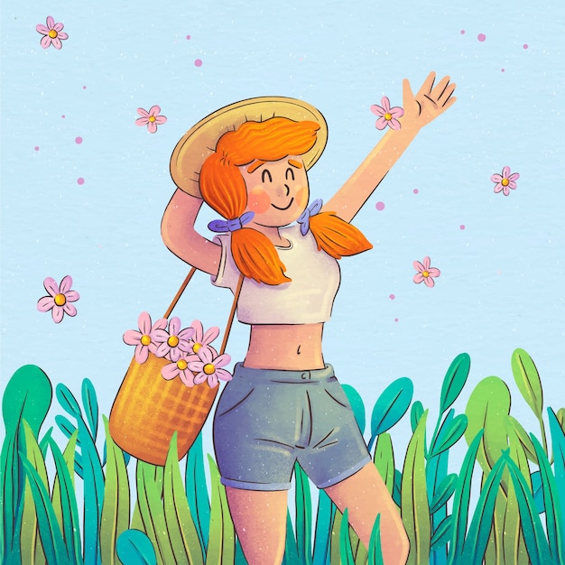 Free Vector watercolor spring illustration