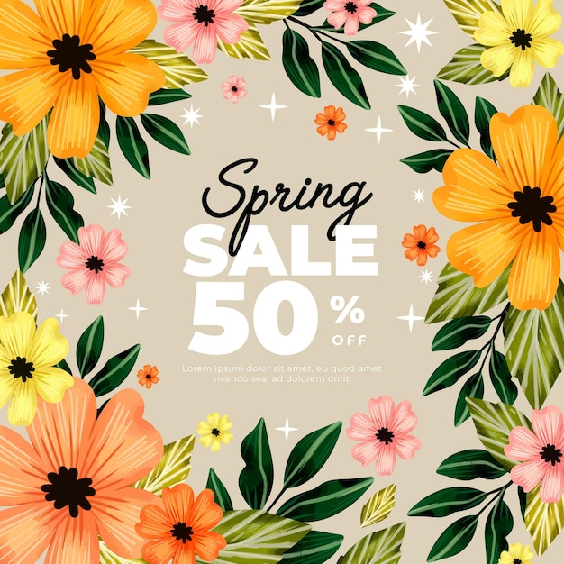 Watercolor spring sale