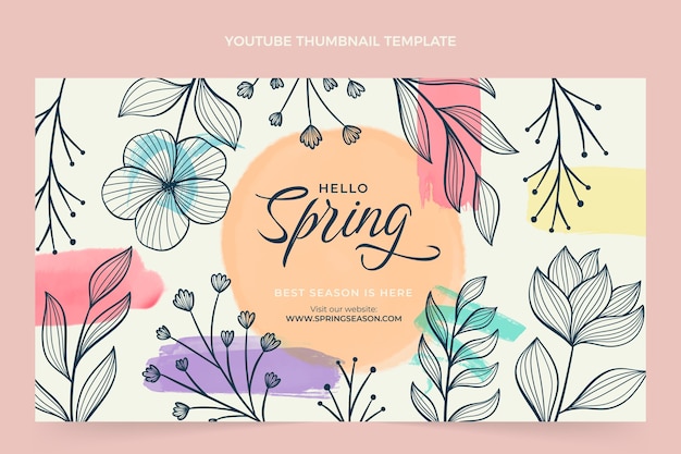 Watercolor spring youtube thumbnail