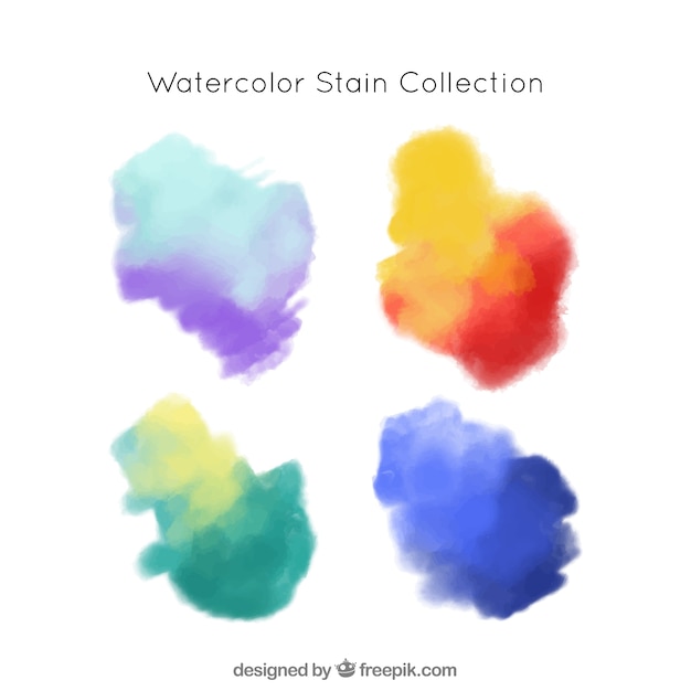 Watercolor stains collection