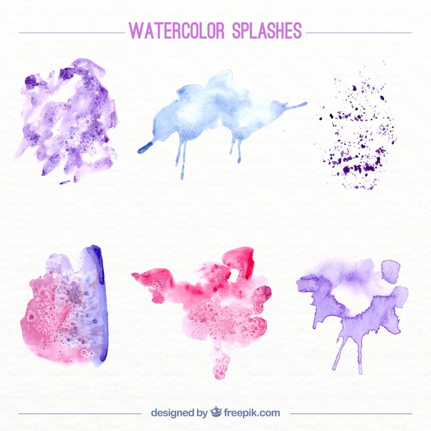 Watercolor stains