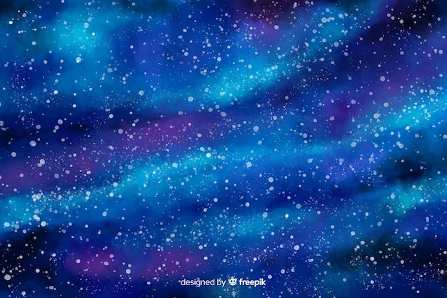 Watercolor starry night background