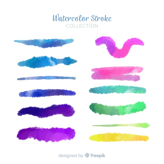 Watercolor stroke collection