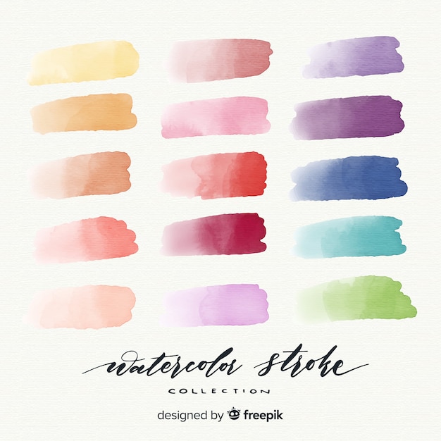 Watercolor stroke collection