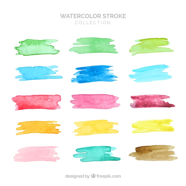 Watercolor strokes collection