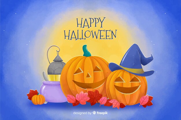 Watercolor style background for halloween