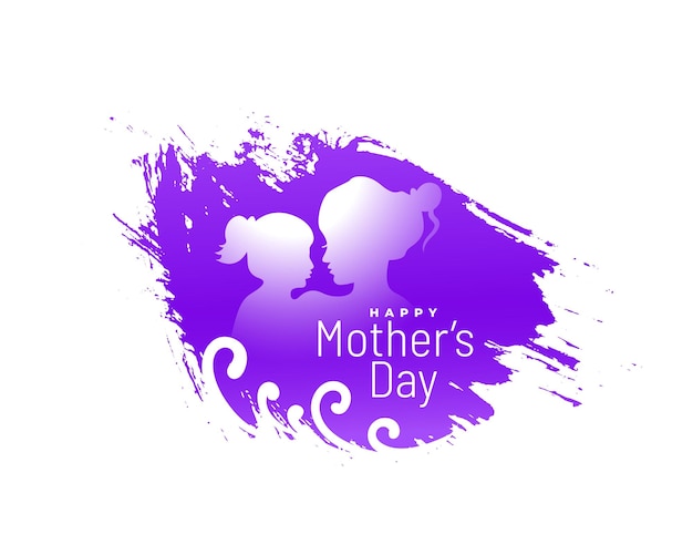 Free vector watercolor style happy mothers day wishes background design