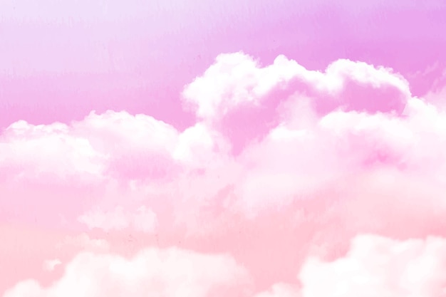 Free vector watercolor sugar cotton clouds background