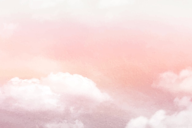 Free vector watercolor sugar cotton clouds background