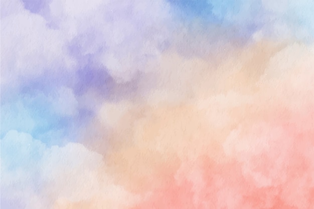 Free Vector watercolor sugar cotton clouds background