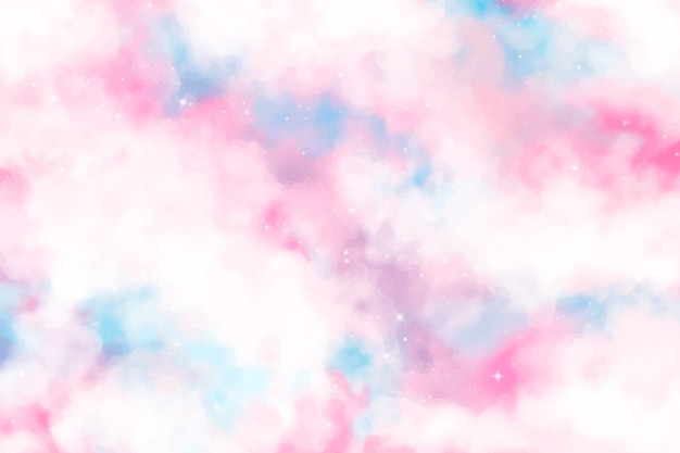 Free vector watercolor sugar cotton clouds background