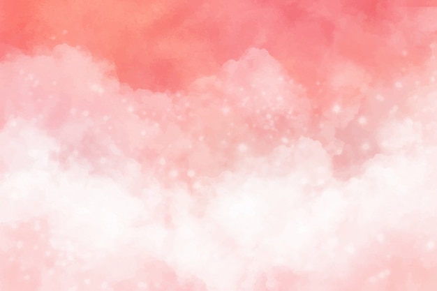 Watercolor sugar cotton clouds background