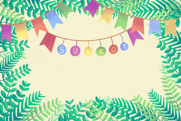 Watercolor sukkot background