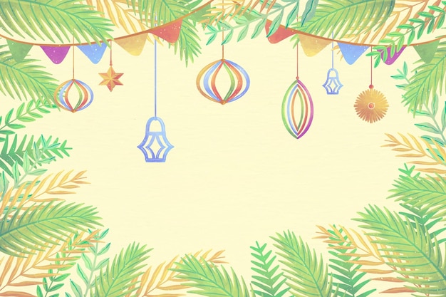 Free Vector watercolor sukkot background