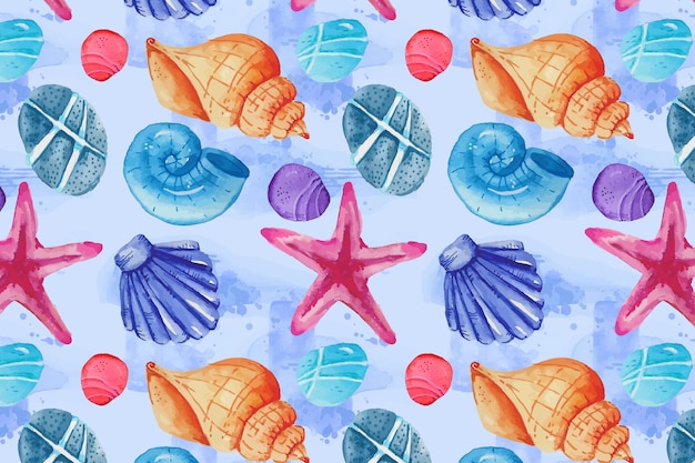 Free vector watercolor summer pattern design