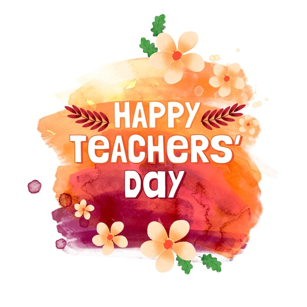 Free Vector watercolor teachers' day background